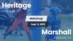 Matchup: Heritage vs. Marshall  2019