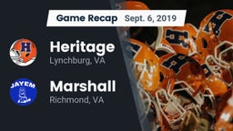 Recap: Heritage  vs. Marshall  2019
