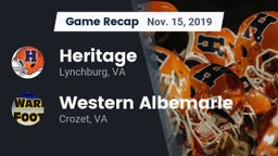 Recap: Heritage  vs. Western Albemarle  2019