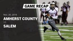 Recap: Amherst County  vs. Salem 2015