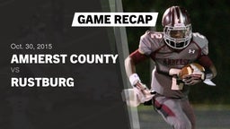 Recap: Amherst County  vs. Rustburg  2015