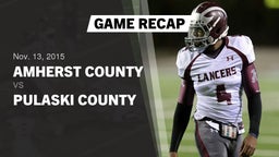 Recap: Amherst County  vs. Pulaski County 2015