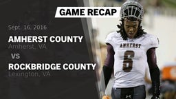 Recap: Amherst County  vs. Rockbridge County  2016