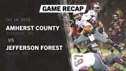 Recap: Amherst County  vs. Jefferson Forest  2016