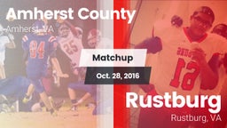 Matchup: Amherst County High vs. Rustburg  2016