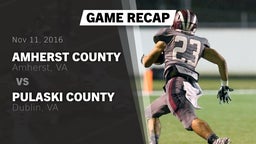Recap: Amherst County  vs. Pulaski County  2016