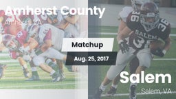 Matchup: Amherst County High vs. Salem  2017