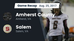 Recap: Amherst County  vs. Salem  2017