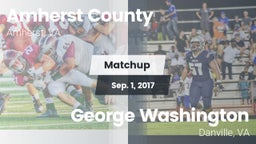 Matchup: Amherst County High vs. George Washington  2017