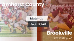 Matchup: Amherst County High vs. Brookville  2017