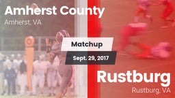 Matchup: Amherst County High vs. Rustburg  2017