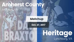Matchup: Amherst County High vs. Heritage  2017