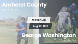 Matchup: Amherst County High vs. George Washington  2018