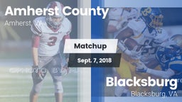 Matchup: Amherst County High vs. Blacksburg  2018