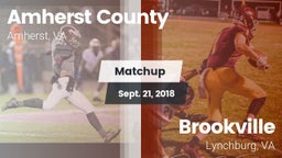 Matchup: Amherst County High vs. Brookville  2018