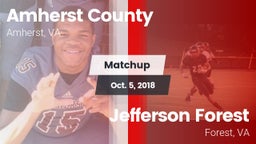 Matchup: Amherst County High vs. Jefferson Forest  2018