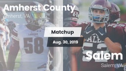Matchup: Amherst County High vs. Salem  2019