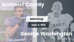 Matchup: Amherst County High vs. George Washington  2019