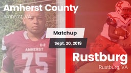 Matchup: Amherst County High vs. Rustburg  2019