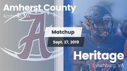 Matchup: Amherst County High vs. Heritage  2019