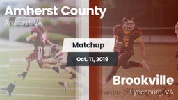 Matchup: Amherst County High vs. Brookville  2019