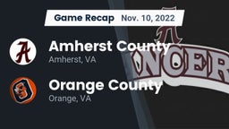 Recap: Amherst County  vs. Orange County  2022