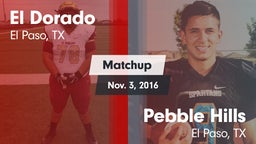 Matchup: El Dorado High vs. Pebble Hills  2016
