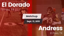 Matchup: El Dorado High vs. Andress  2019