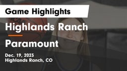 Highlands Ranch  vs Paramount  Game Highlights - Dec. 19, 2023