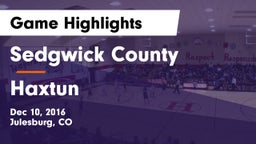 Sedgwick County  vs Haxtun  Game Highlights - Dec 10, 2016