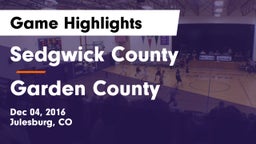 Sedgwick County  vs Garden County Game Highlights - Dec 04, 2016