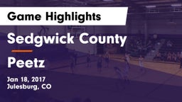 Sedgwick County  vs Peetz  Game Highlights - Jan 18, 2017