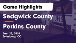 Sedgwick County  vs Perkins County  Game Highlights - Jan. 25, 2018