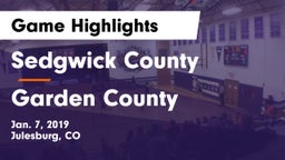 Sedgwick County  vs Garden County Game Highlights - Jan. 7, 2019