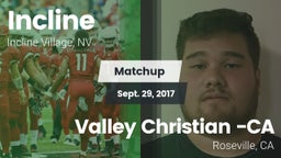 Matchup: Incline vs. Valley Christian -CA 2017