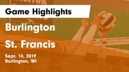 Burlington  vs St. Francis Game Highlights - Sept. 14, 2019