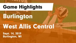 Burlington  vs West Allis Central Game Highlights - Sept. 14, 2019