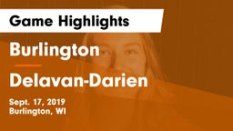 Burlington  vs Delavan-Darien  Game Highlights - Sept. 17, 2019