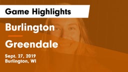Burlington  vs Greendale Game Highlights - Sept. 27, 2019
