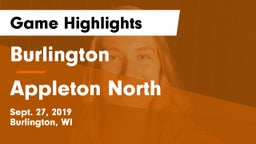 Burlington  vs Appleton North  Game Highlights - Sept. 27, 2019
