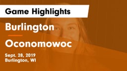 Burlington  vs Oconomowoc  Game Highlights - Sept. 28, 2019