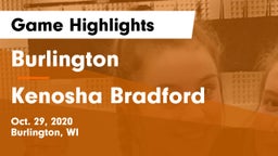 Burlington  vs Kenosha Bradford Game Highlights - Oct. 29, 2020