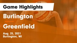 Burlington  vs Greenfield  Game Highlights - Aug. 25, 2021