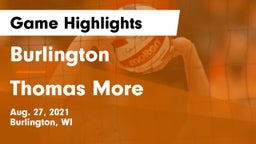 Burlington  vs Thomas More  Game Highlights - Aug. 27, 2021