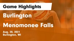 Burlington  vs Menomonee Falls  Game Highlights - Aug. 28, 2021