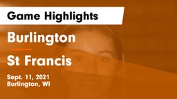 Burlington  vs St Francis  Game Highlights - Sept. 11, 2021