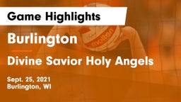 Burlington  vs Divine Savior Holy Angels Game Highlights - Sept. 25, 2021