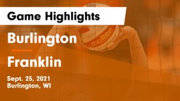 Burlington  vs Franklin  Game Highlights - Sept. 25, 2021