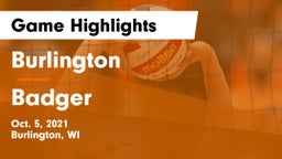 Burlington  vs Badger  Game Highlights - Oct. 5, 2021