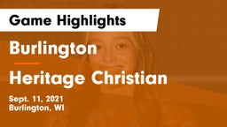Burlington  vs Heritage Christian  Game Highlights - Sept. 11, 2021